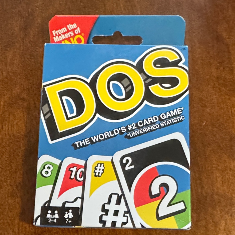 Mattel DOS Card Game - Vibrant Blue and Multicolor